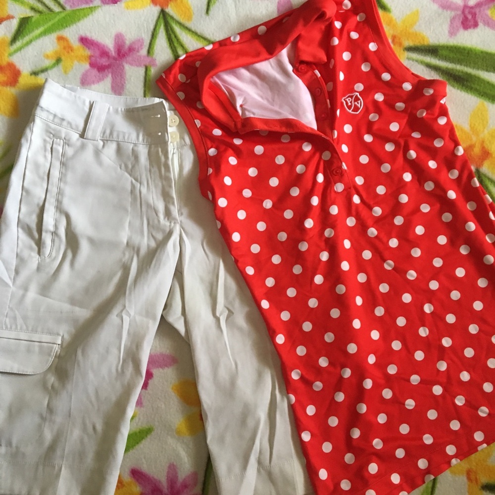 Nike golf shirt AND capris set